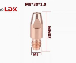 BÉC HÀN MIG M8X30 BẰNG ĐỒNG ĐỎ