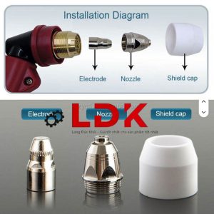 Lắp đặt béc cắt Plasma P80