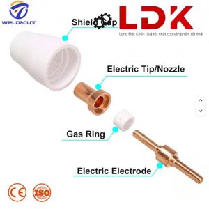 Cấu tạo điện cực cắt Plasma PT31 LGK40