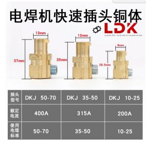 Cấu tạo bộ giắc nối nhanh máy hàn 35-50